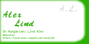 alex lind business card
